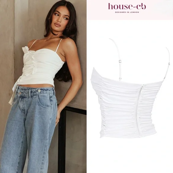 Mistress Rocks White Ruffle top - Picture 2 of 15